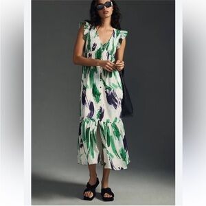 Anthropologie the Peregrine midi dress size L